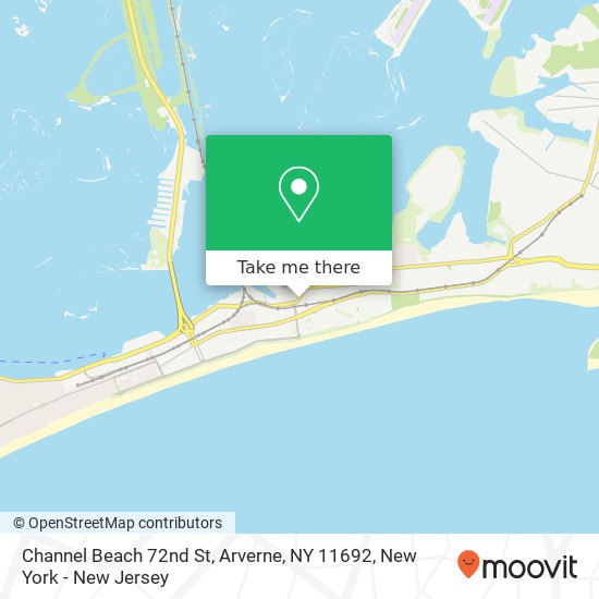 Mapa de Channel Beach 72nd St, Arverne, NY 11692