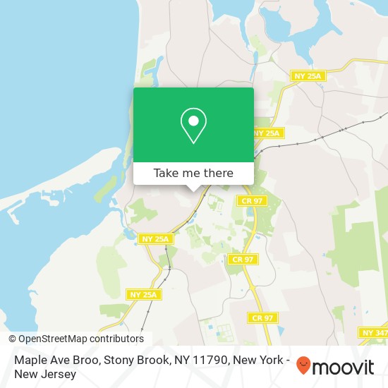 Mapa de Maple Ave Broo, Stony Brook, NY 11790