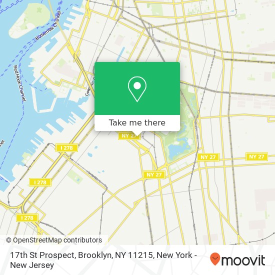 Mapa de 17th St Prospect, Brooklyn, NY 11215