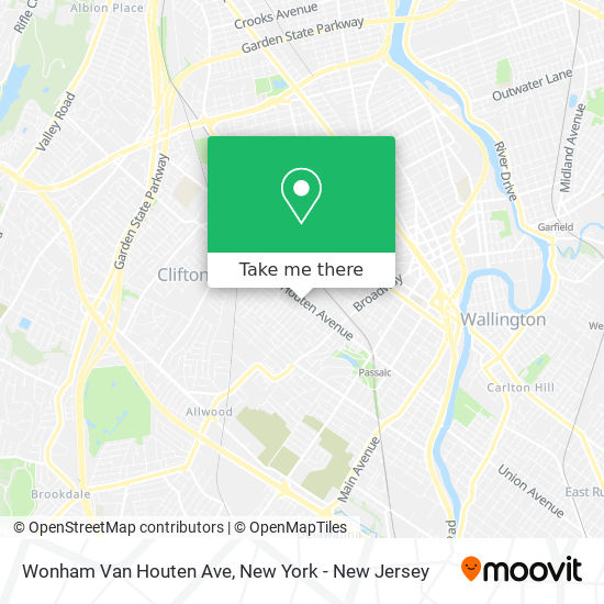 Wonham Van Houten Ave map