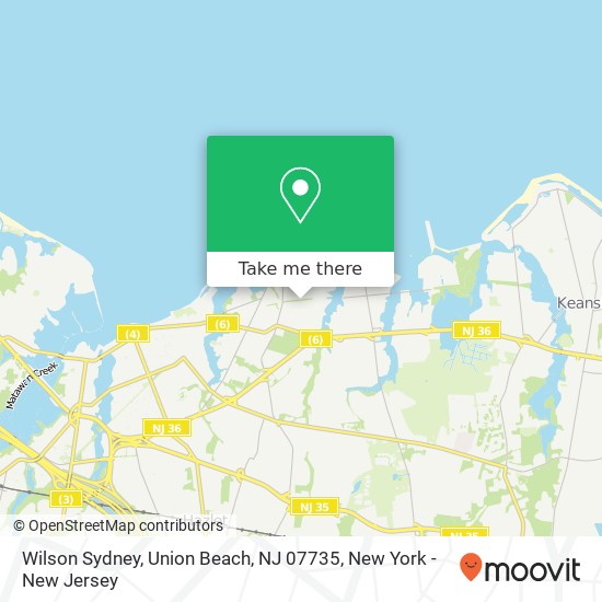 Wilson Sydney, Union Beach, NJ 07735 map