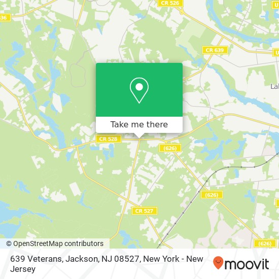Mapa de 639 Veterans, Jackson, NJ 08527
