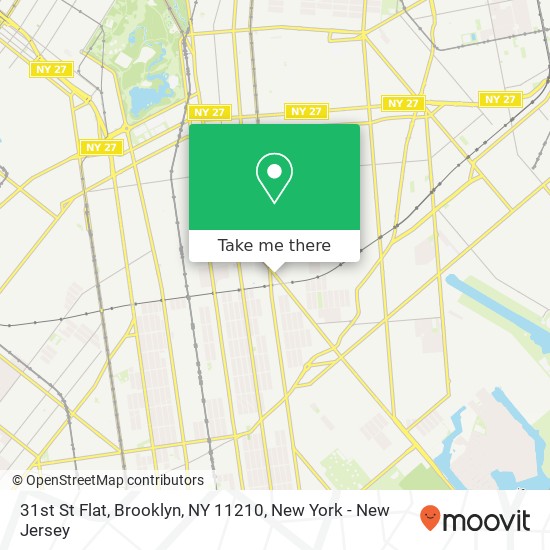 31st St Flat, Brooklyn, NY 11210 map