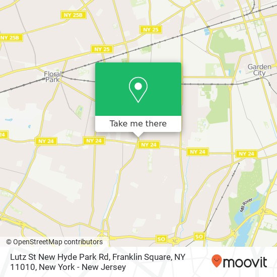 Mapa de Lutz St New Hyde Park Rd, Franklin Square, NY 11010