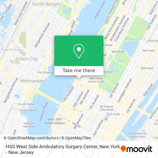 HSS West Side Ambulatory Surgery Center map