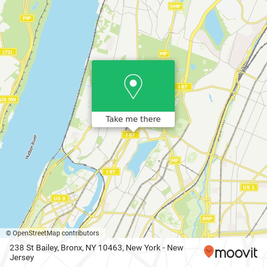 Mapa de 238 St Bailey, Bronx, NY 10463