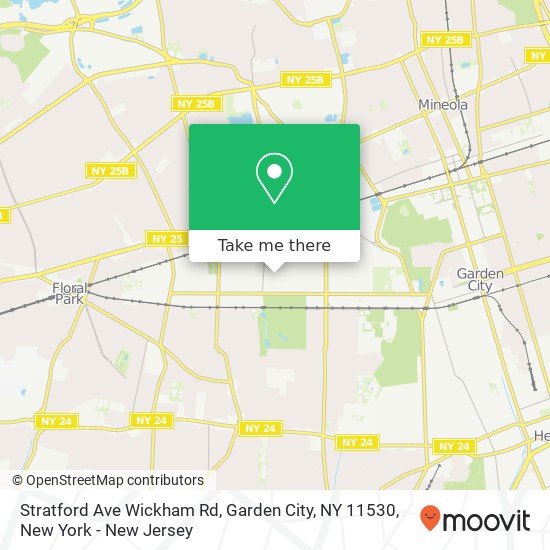 Mapa de Stratford Ave Wickham Rd, Garden City, NY 11530