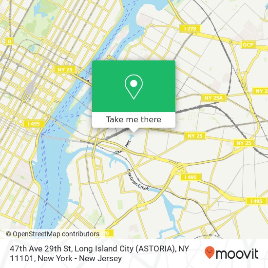 47th Ave 29th St, Long Island City (ASTORIA), NY 11101 map