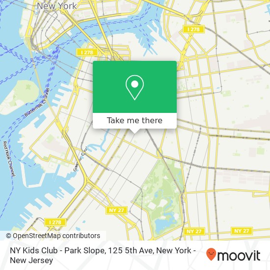 NY Kids Club - Park Slope, 125 5th Ave map
