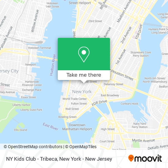 Mapa de NY Kids Club - Tribeca