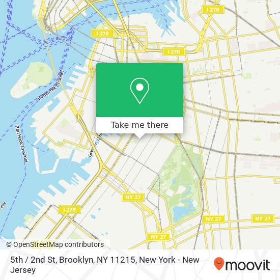 Mapa de 5th / 2nd St, Brooklyn, NY 11215