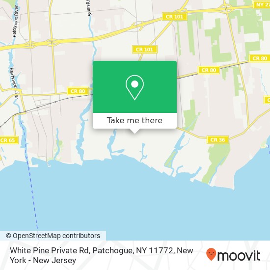 White Pine Private Rd, Patchogue, NY 11772 map