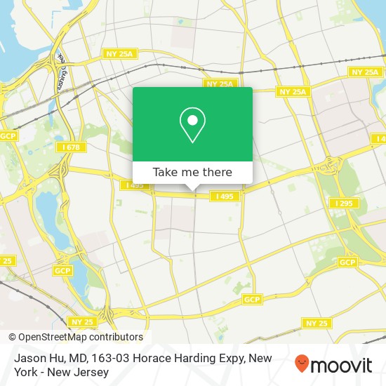 Mapa de Jason Hu, MD, 163-03 Horace Harding Expy