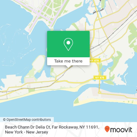 Mapa de Beach Chann Dr Delia Ct, Far Rockaway, NY 11691