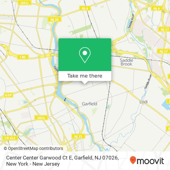 Mapa de Center Center Garwood Ct E, Garfield, NJ 07026