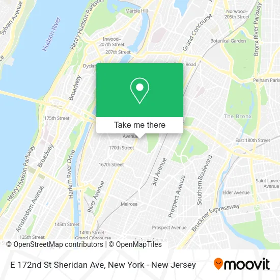 E 172nd St Sheridan Ave map