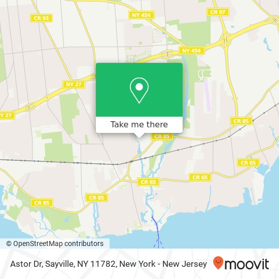 Astor Dr, Sayville, NY 11782 map