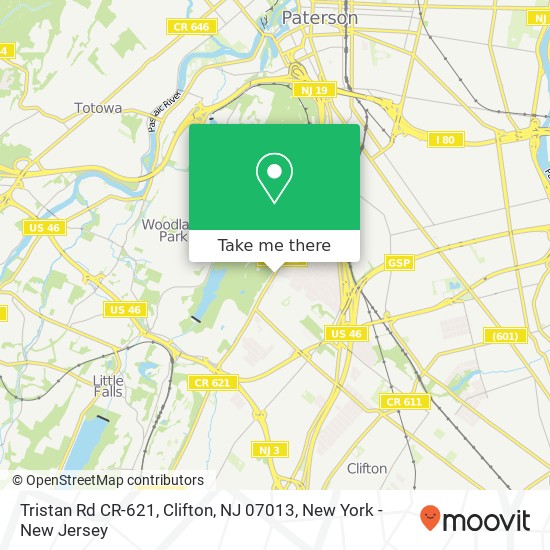 Tristan Rd CR-621, Clifton, NJ 07013 map