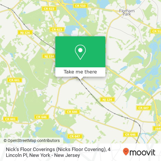 Mapa de Nick's Floor Coverings (Nicks Floor Covering), 4 Lincoln Pl