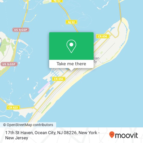 Mapa de 17th St Haven, Ocean City, NJ 08226