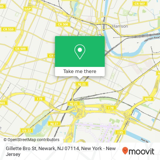 Gillette Bro St, Newark, NJ 07114 map