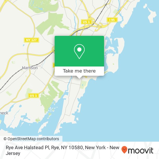 Mapa de Rye Ave Halstead Pl, Rye, NY 10580