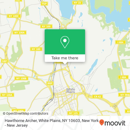 Mapa de Hawthorne Archer, White Plains, NY 10603