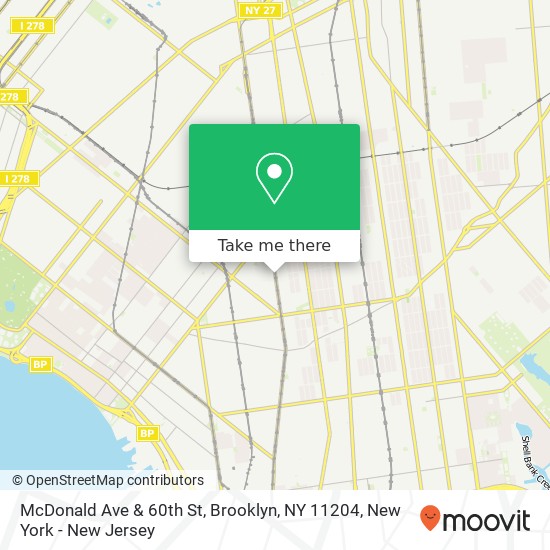 McDonald Ave & 60th St, Brooklyn, NY 11204 map