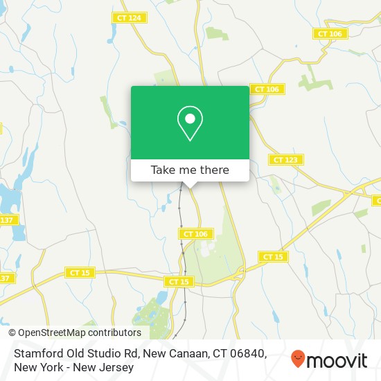 Mapa de Stamford Old Studio Rd, New Canaan, CT 06840