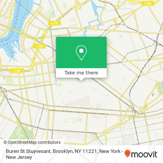 Mapa de Buren St Stuyvesant, Brooklyn, NY 11221