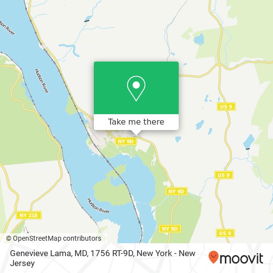 Genevieve Lama, MD, 1756 RT-9D map