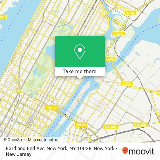 Mapa de 83rd and End Ave, New York, NY 10028