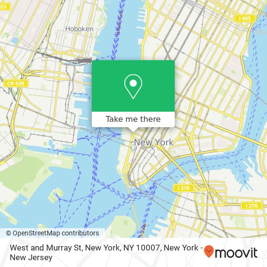 West and Murray St, New York, NY 10007 map