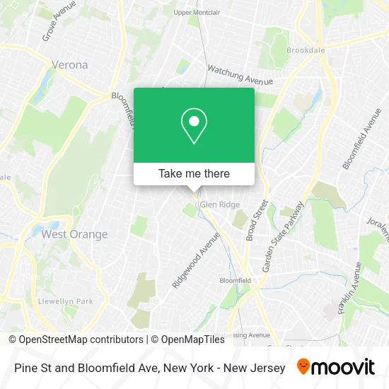 Mapa de Pine St and Bloomfield Ave