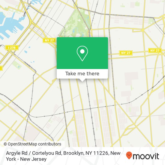 Mapa de Argyle Rd / Cortelyou Rd, Brooklyn, NY 11226