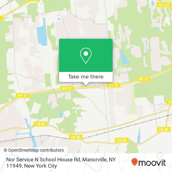 Mapa de Nor Service N School House Rd, Manorville, NY 11949