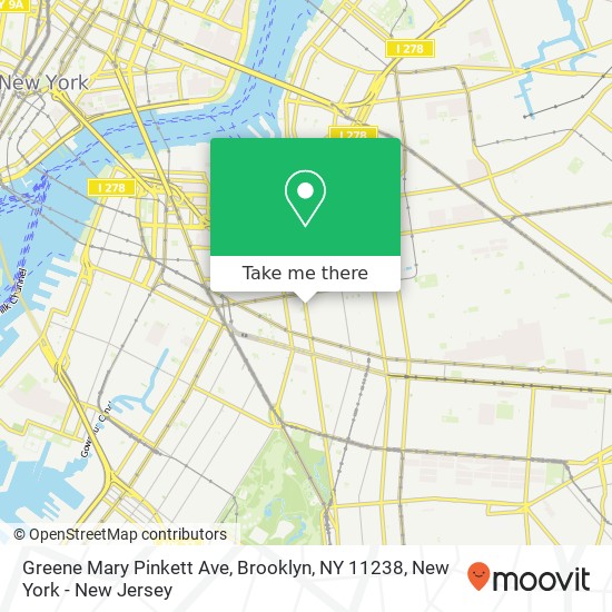 Mapa de Greene Mary Pinkett Ave, Brooklyn, NY 11238