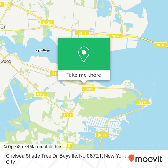 Chelsea Shade Tree Dr, Bayville, NJ 08721 map