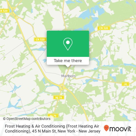 Mapa de Frost Heating & Air Conditioning (Frost Heating Air Conditioning), 45 N Main St