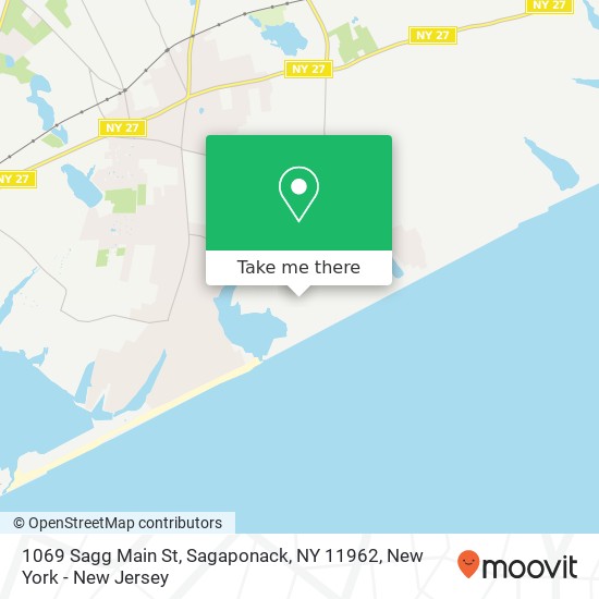 Mapa de 1069 Sagg Main St, Sagaponack, NY 11962
