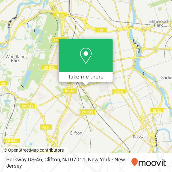 Parkway US-46, Clifton, NJ 07011 map