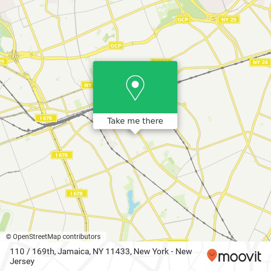 Mapa de 110 / 169th, Jamaica, NY 11433