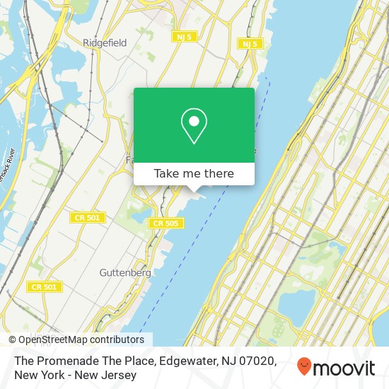 The Promenade The Place, Edgewater, NJ 07020 map