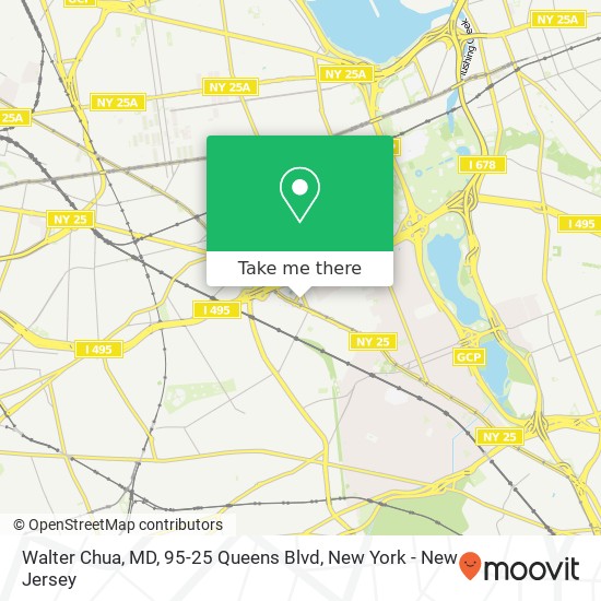 Mapa de Walter Chua, MD, 95-25 Queens Blvd