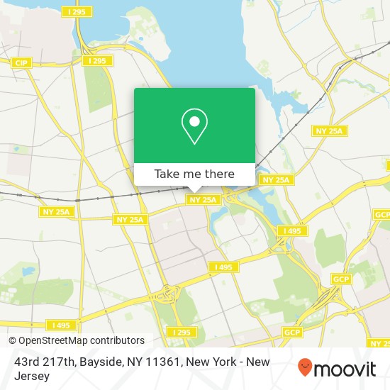 Mapa de 43rd 217th, Bayside, NY 11361