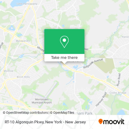 Mapa de RT-10 Algonquin Pkwy