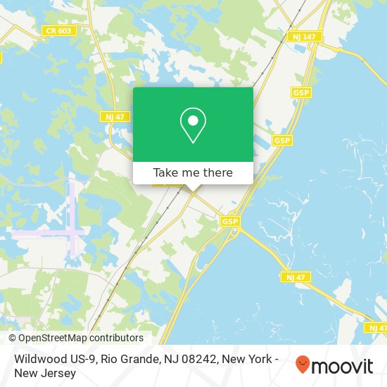 Wildwood US-9, Rio Grande, NJ 08242 map