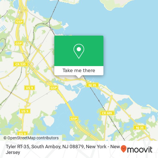 Mapa de Tyler RT-35, South Amboy, NJ 08879