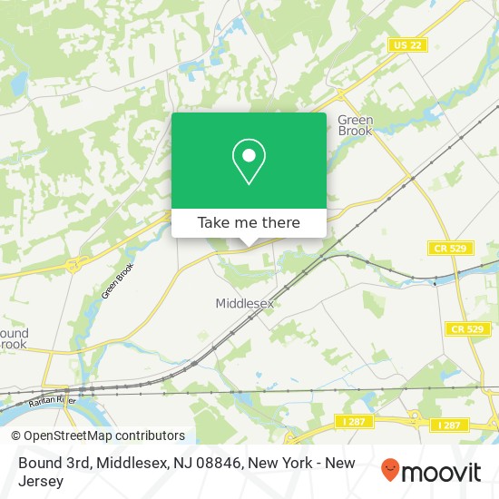 Mapa de Bound 3rd, Middlesex, NJ 08846