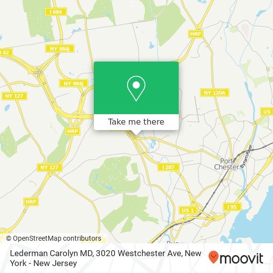 Mapa de Lederman Carolyn MD, 3020 Westchester Ave
